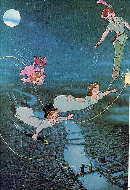 Disney Peter Pan John Neverland Fly Tinkerbell Michael Wendy Off To