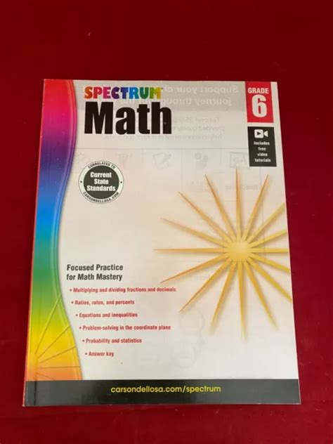 Spectrum Math Workbook Grade 6 Spectrum By Spectrum 1499 Picclick