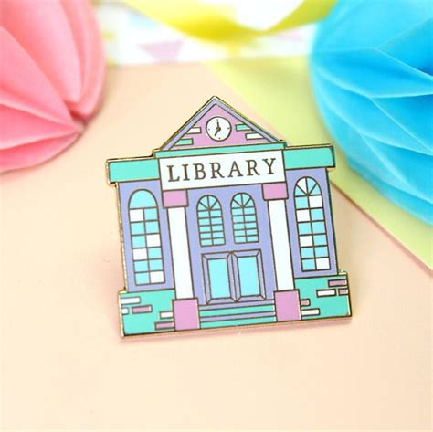 Library Enamel Pin Librarian Pin Book Enamel Pin Literary Enamel