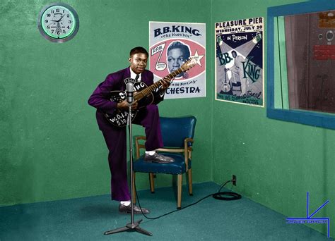 1949 Bb King As Young Man In This Fictionalized Color Photo With Him