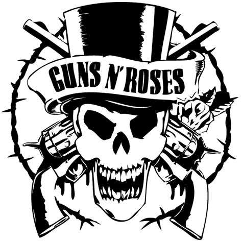 Guns N Roses Logo Clipart Font Illustration Skull Transparent Clip Art