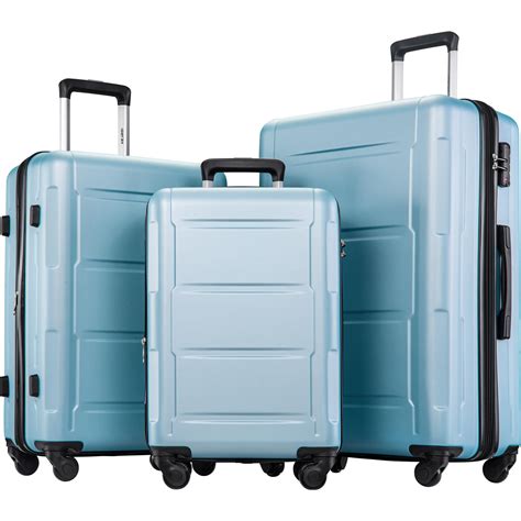 3 Piece Spinner Expandable Luggage Segmart Lightweight Hardshell 4