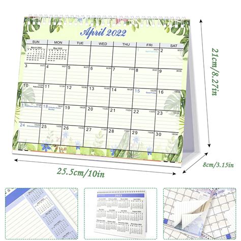 Buy Desk Calendar 2021 2022 Standing Flip Calendar Desktop Calendar