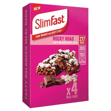 Slimfast Meal Bar Meal Replacement Snack Choc Chip Berry Rocky Road