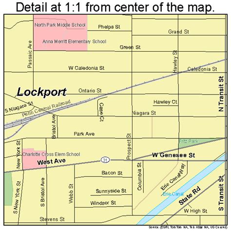 Lockport New York Street Map 3643082