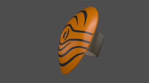 Orange Obito Mask 3d Model Cgtrader