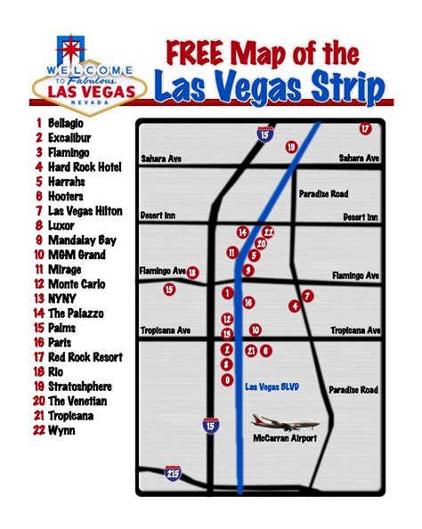 Mapa De Las Vegas Strip