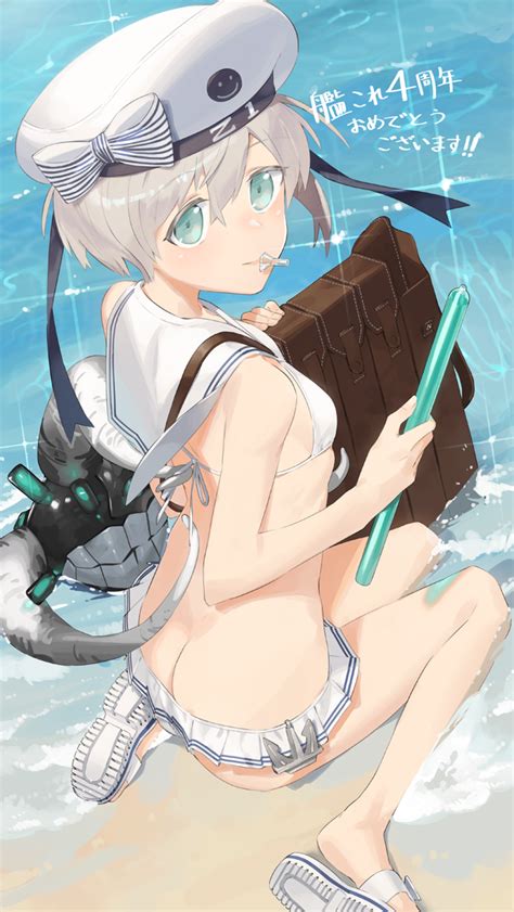 Z1 Leberecht Maass And Enemy Naval Mine Kantai Collection Drawn By