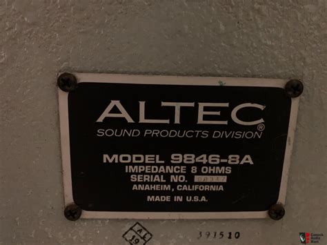 Altec Lansing 9846 8a Very Rare Photo 3290954 Us Audio Mart