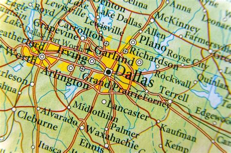 Geographic Map Of Dallas Close — Stock Photo © Bennian 137006500