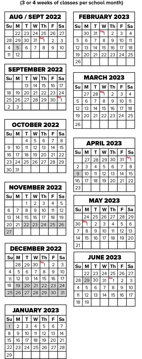 School Calendar 2022 2023 School Of Dance And Music