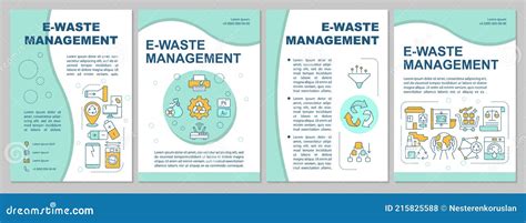 Electronic Waste Management Brochure Template Stock Vector