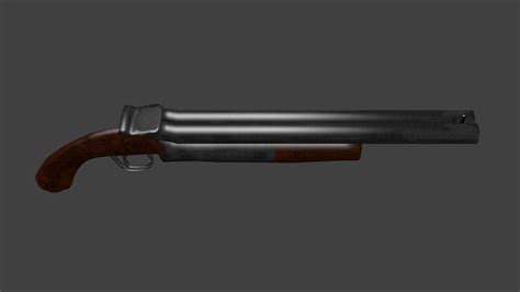 3d Model Game Ready Double Barrel Shotgun Vr Ar Low Poly Cgtrader