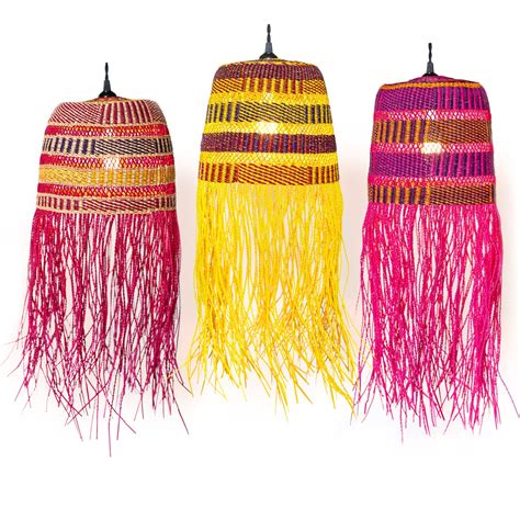 Lola & Mawu vibrant handwoven lampshades Home Lighting, Lighting Design
