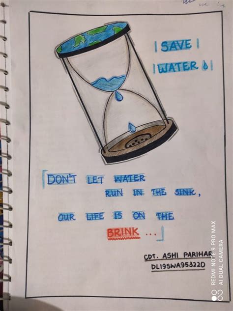 Poster On Save Water India Ncc