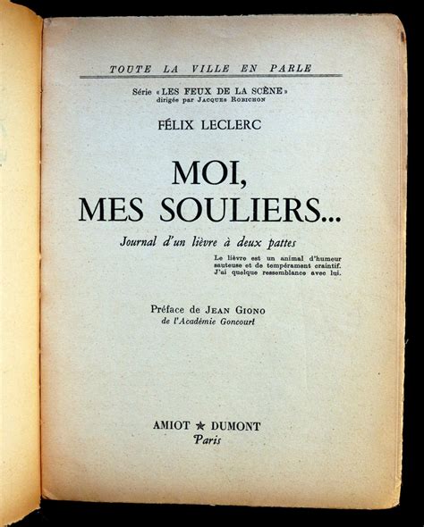 1955 rare quebec poet signed 1sted felix leclerc moi mes souliers w mflibra antique books