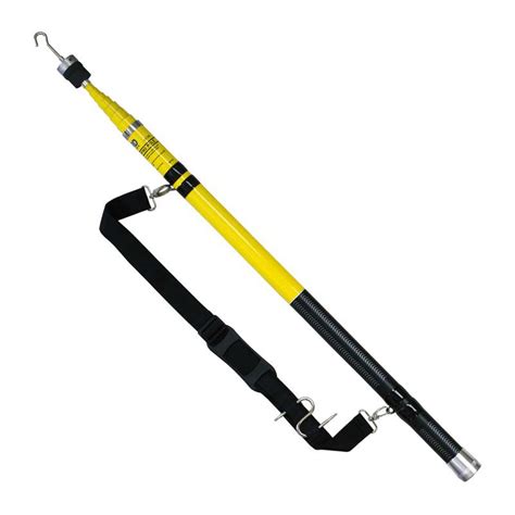 Telescoping Pole For Cable Installation And Retrieval With Hooks And