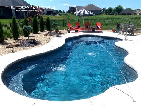 Wellspring 1636 Fiberglass Pool By Thursday Pools Graphite Color