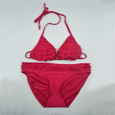 Yimeirong Red Triangle Top Bottom Bikini 2013 Swimwear