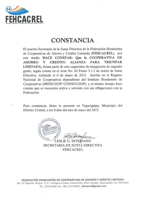 Ejemplo Carta De Constancia De Trabajo Financial Report
