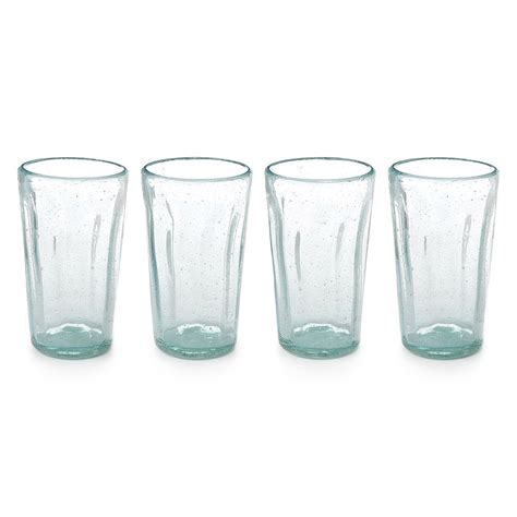 Recycled Soda Bottle Glasses Set Of 4 Recycled Bottle Glasses Uncommongoods