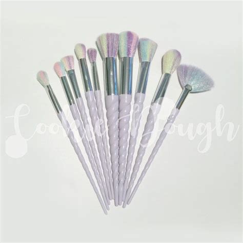 Free Shipping Unicorn Horn Makeup Brushes Brush By Cookiedoughdeco