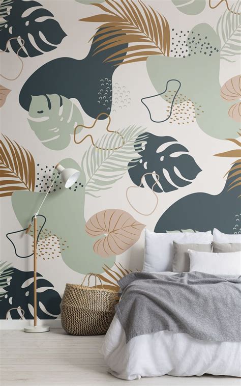 Green Tropical Leaf Pattern Wallpaper Mural Hovia Uk Decoracion De