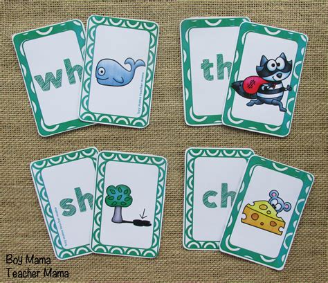 Pieces do not move around the board a second time. Teacher Mama: Digraph Card Game (wh, sh, ch, th) - Boy Mama Teacher Mama