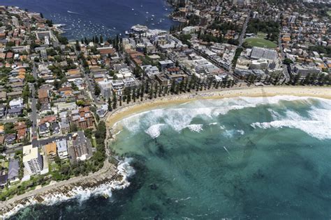 Manly Beach Aerial Stock Images Northern Beaches Sydney High