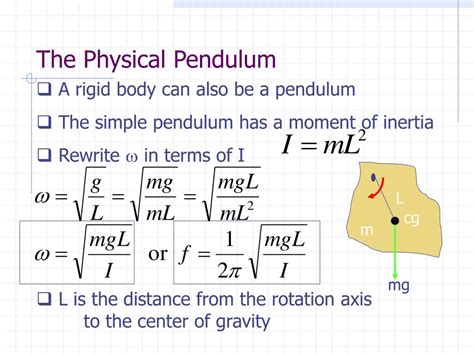 Ppt The Simple Pendulum Powerpoint Presentation Free Download Id