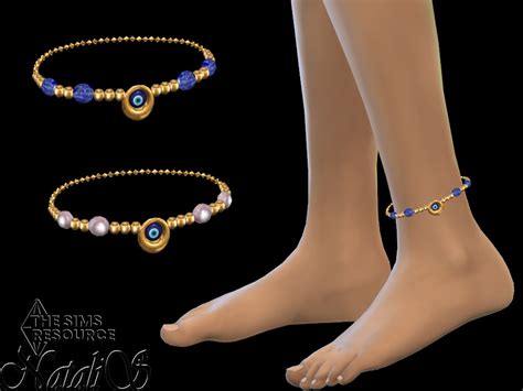 The Sims Resource Evil Eye Beaded Anklet