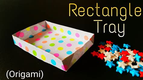 How To Fold Make An Easy Paper Rectangle Tray Useful Origami