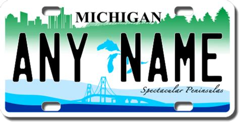 Personalized Michigan License Plate For Bicycles Kids Bikes Carts