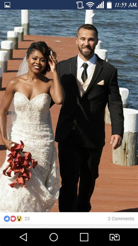 Beautiful Interracial Couple At Their Seaside Wedding Celebration Love Wmbw Bwwm Swirl