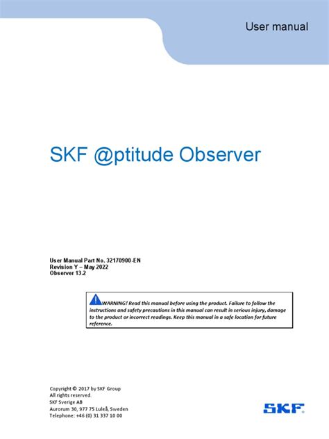 Skf Ptitude Observer User Manual Pdf Computer Network Internet