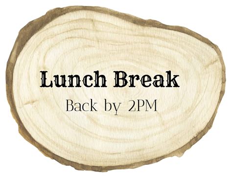 Lunch Break Sign Printable Printable Word Searches