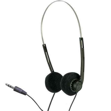 Lightweight Stereo Black Pad Headphones For Schools Tour Companies