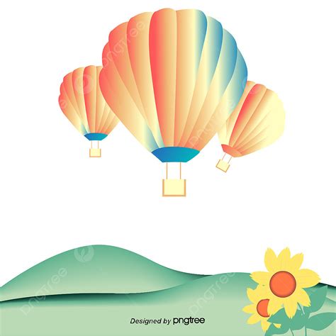 Hot Air Balloon Vector Png Images White Clouds On A Hot Air Balloon X