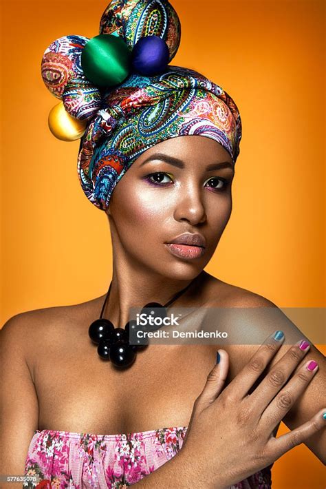 Foto De Beautiful Woman Colorful Portrait E Mais Fotos De Stock De