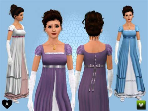 Agapi Rs Regency Clothes Regency Dress Sims Sims 4