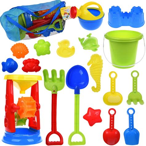 Fun Little Toys Kids Beach Sand Toys Set Sand Water Wheel Beach Molds