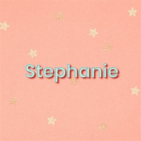 Stephanie Word Art Pastel Typography Vector Free Image By Rawpixel