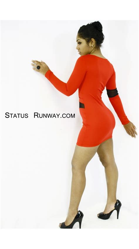 Red Sheer Dress Status Runway