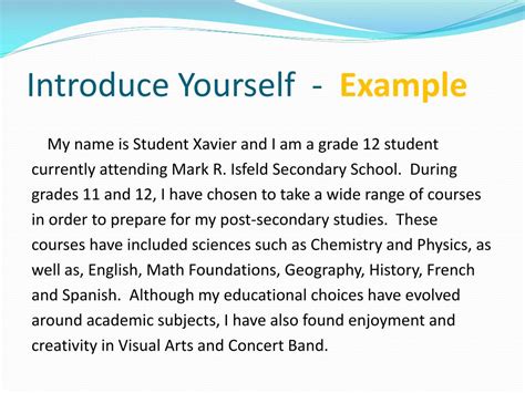 PPT Letter Of Introduction Personal Statement PowerPoint