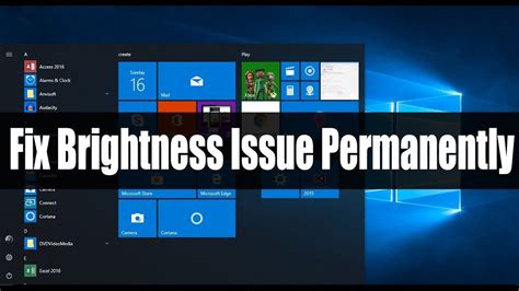 How To Fix Brightness Issue Fix Windows 10 Brightness Not Working