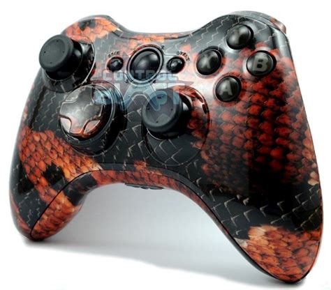 Pin By Fredal Custom On Snake Xbox Controller Red And Black Dragon