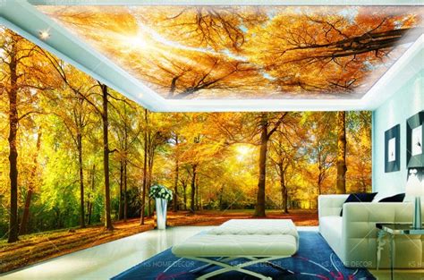 3d Theme Autumn Woodland Sunlight Through Nature Mural 14440638 Best