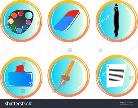 Paint Tool Icon Set Stock Vector Royalty Free 57620080 Shutterstock