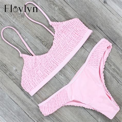 Floylyn New Summer 2018 Sexy Women Push Up Bikini Set Brazilian