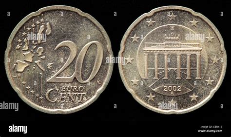 20 Euro Cent Coin Germany 2002 Stock Photo Alamy